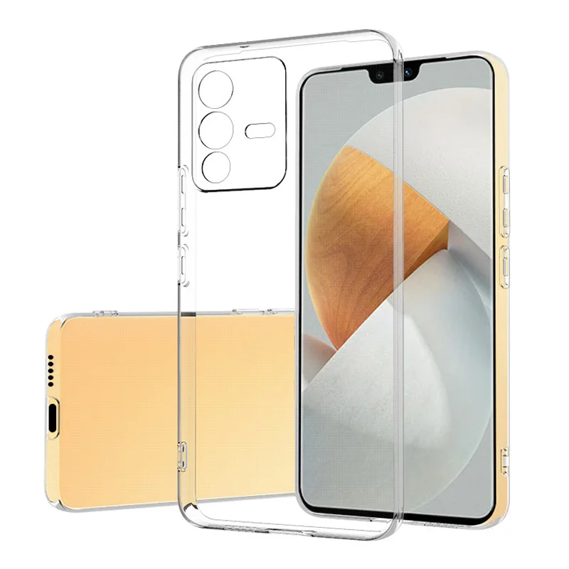 Прозрачный чехол для Vivo S15 S12 S10 Pro S15e S10e S9e S9 S7e Y75 Y76s Y15 Y15s Y21 Y33s Y53s силиконовый