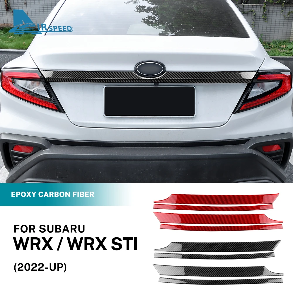 

Real Soft Carbon Fiber Car Trunk Lid Handle Decor LHD RHD Sticker For Subaru WRX/WRX STI 2022 2023 Protect Trim Accessories