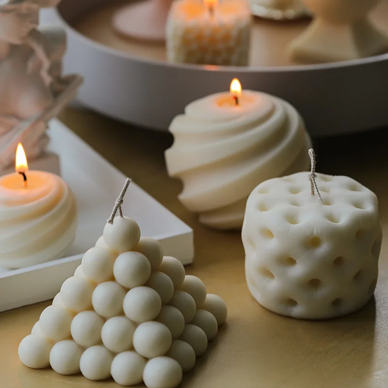 

DIY Creative Geometry Silicon Candle Mold Pyramid Aromatic Candle making Epoxy Resin Soap Mold Gifts Craft Supplies Home Decor