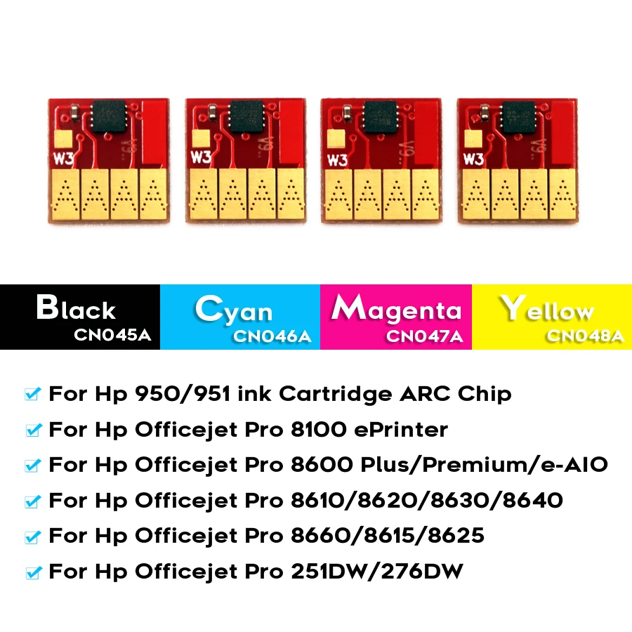 

For HP 950XL HP951XL 950 951 Auto Reset Cartridge Chip For HP Officejet Pro 8100 8600 8610 8620 8630 8640 251 276 Printers