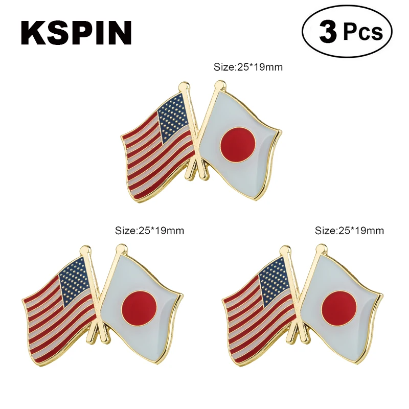

U.S.A Japan Frendship Lapel Pin Brooches Pins Flag badge Brooch Badges