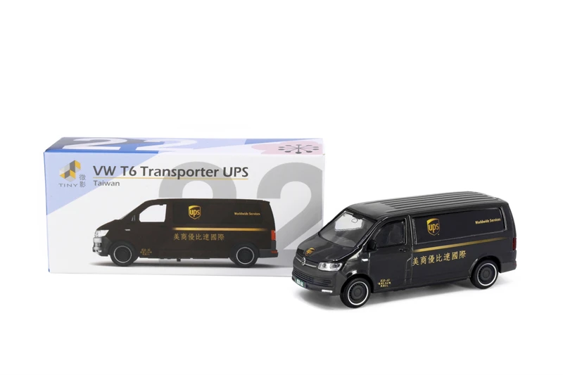 

Tiny 1:64 VW T6 Transporter UPS Van Diecast Model Car