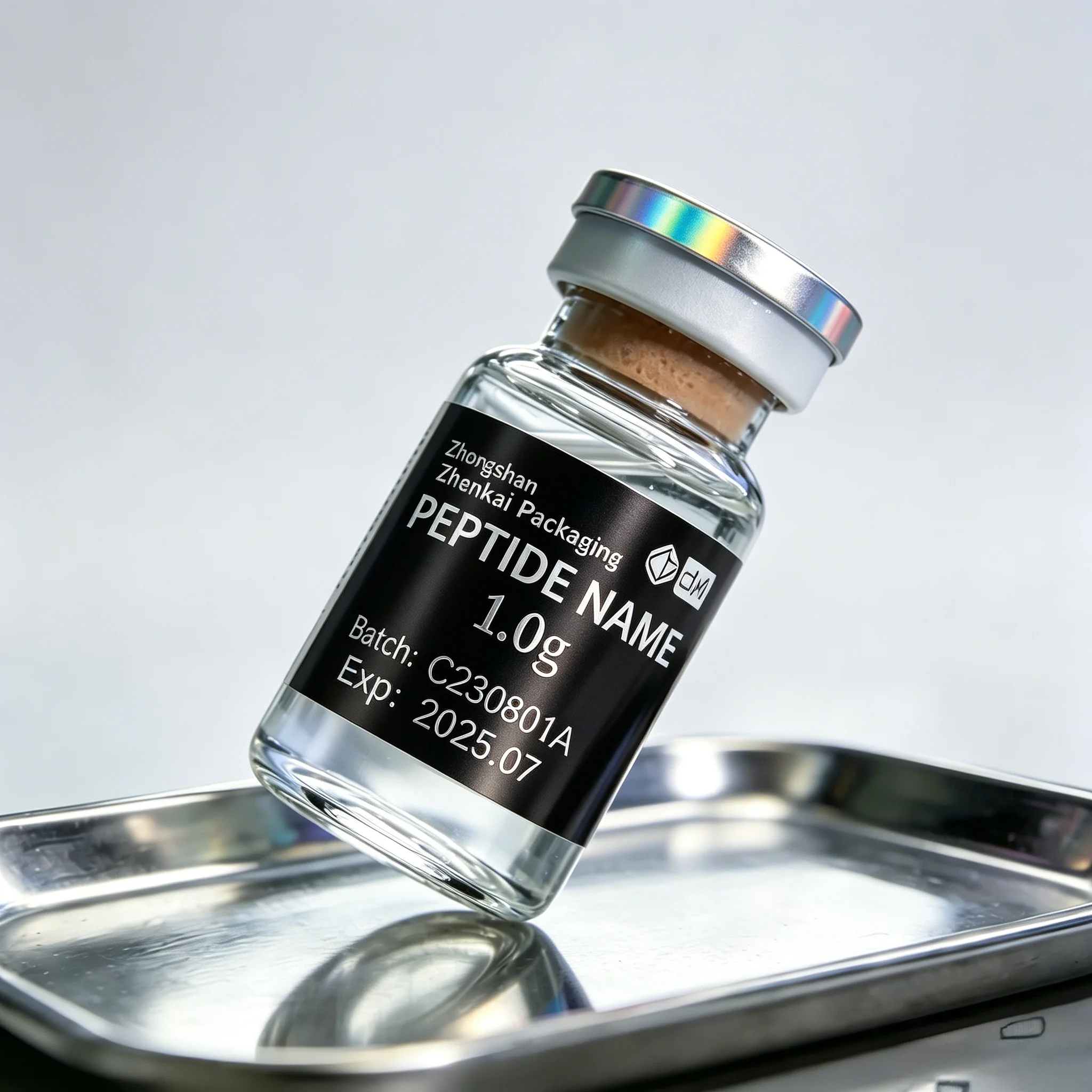 Фото Набор этикеток и коробок для фитнес-продуктов и косметических добавок, индивидуальные этикетки с пептидами для флаконов объемом 3 мл, 5 мл, 10 мл №5
