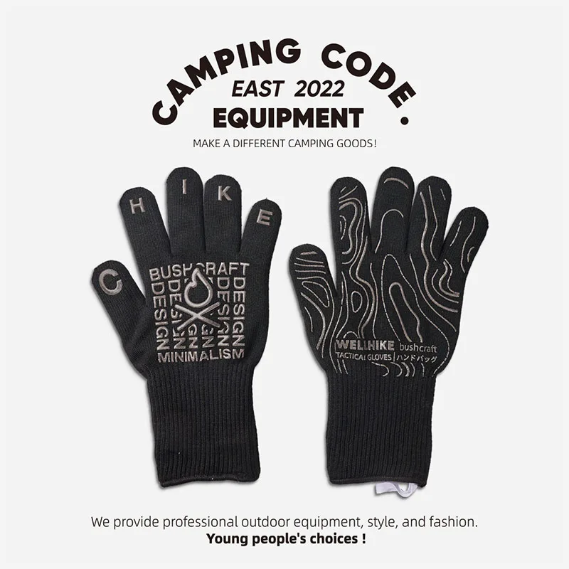 WELLHIKE огнестойкие перчатки с защитой от ожогов нескользящие термостойкие для