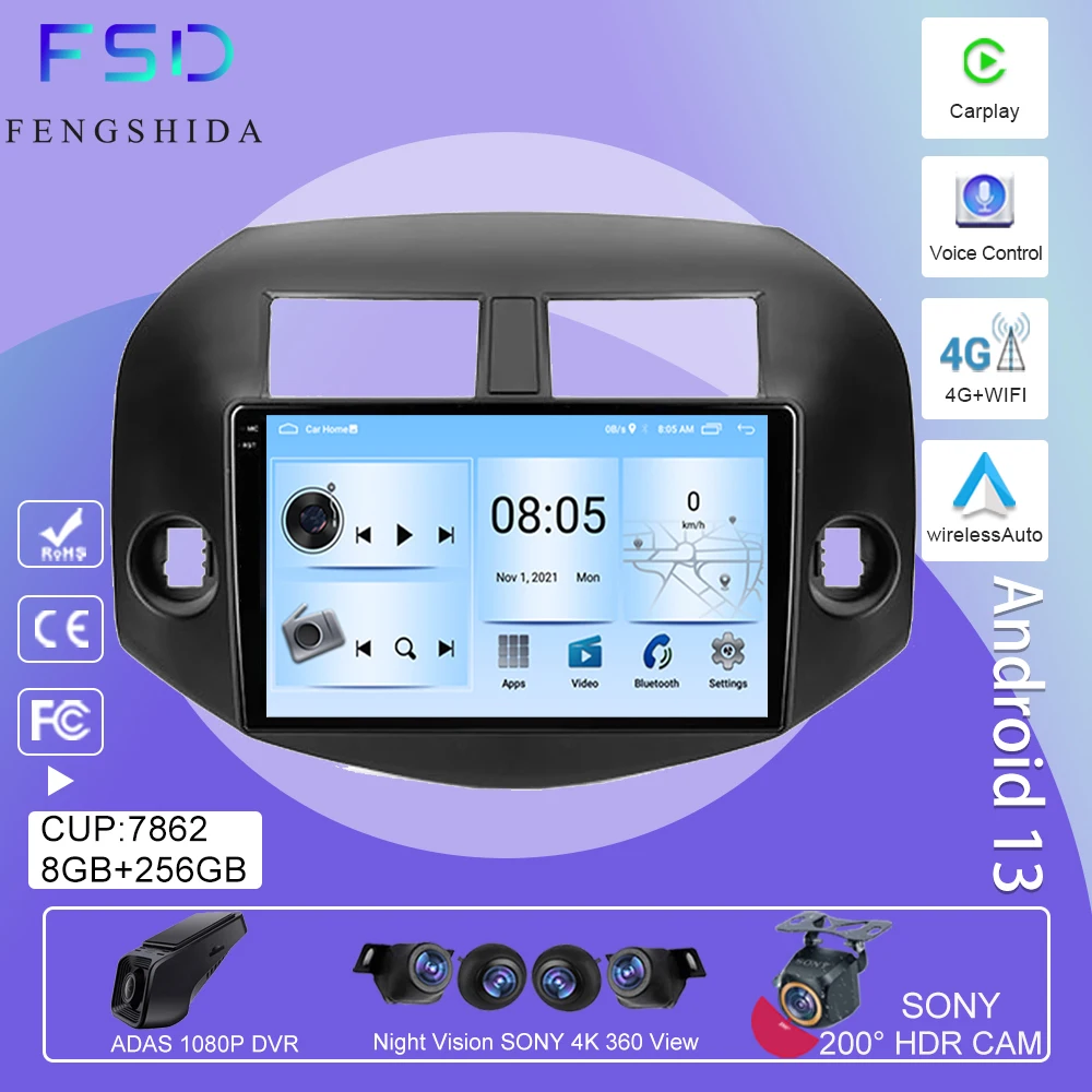 Автомобильный радиоприемник для Toyota RAV4 3 XA30 2005-2013 Android мультимедийный видеоплеер