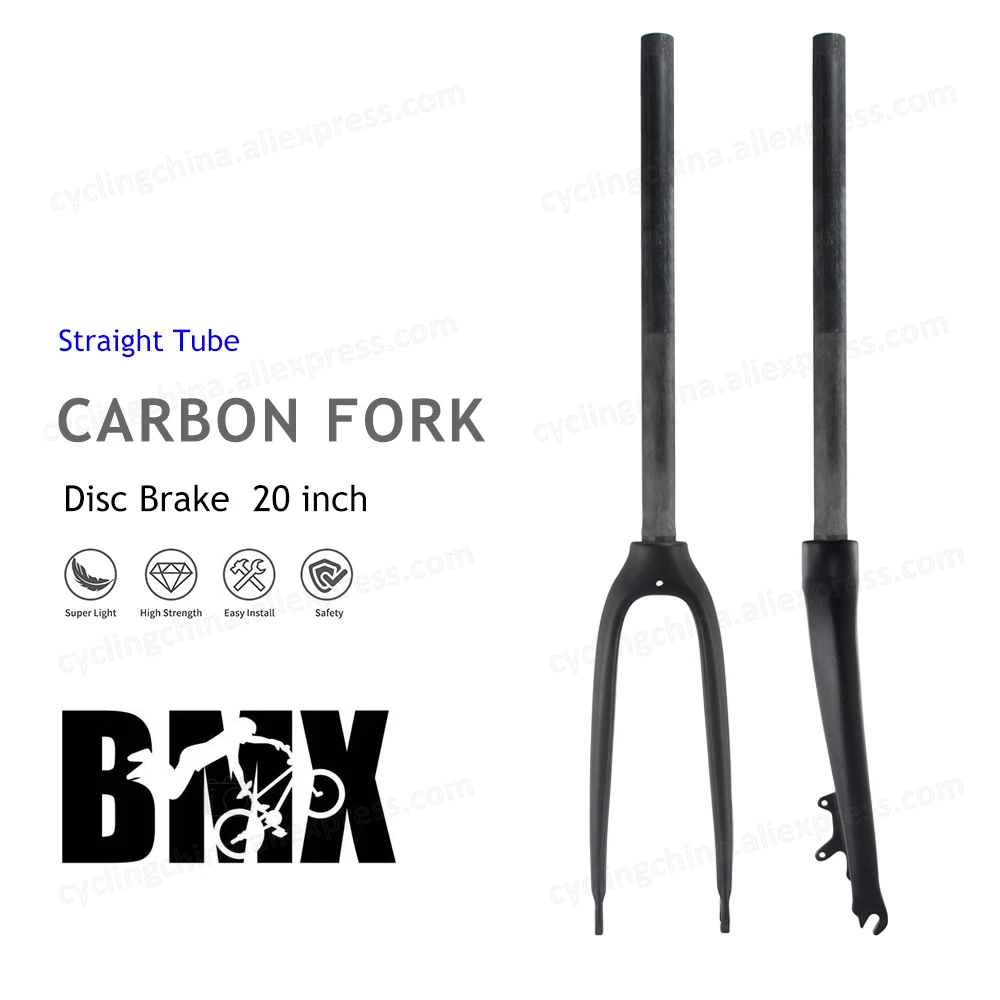 

Велосипед BMX Nologo, 20 дюймов, маленькое колесо, передняя вилка, дисковый тормоз 3K, глянцевый/матовый полностью карбоновый, жесткая вилка 28,6 мм, детали для велосипеда