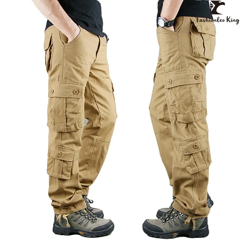 

Брюки-карго мужские тактические, повседневные уличные штаны с несколькими карманами, 44, большие размеры