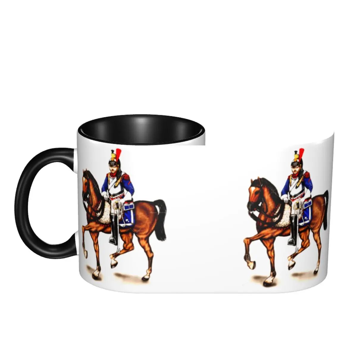 

Napoleonic French Cuirassier Classic Cups Mugs Print Mugs R324 Funny Novelty coffee cups