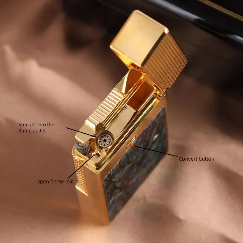 Фото Зажигалка Calories Double Fire Sound Lighter Caibei, надувная, ветрозащитная, прямого пламени, высококачественная, оригинальная, с двойным переключением пламени, подарочная. №1