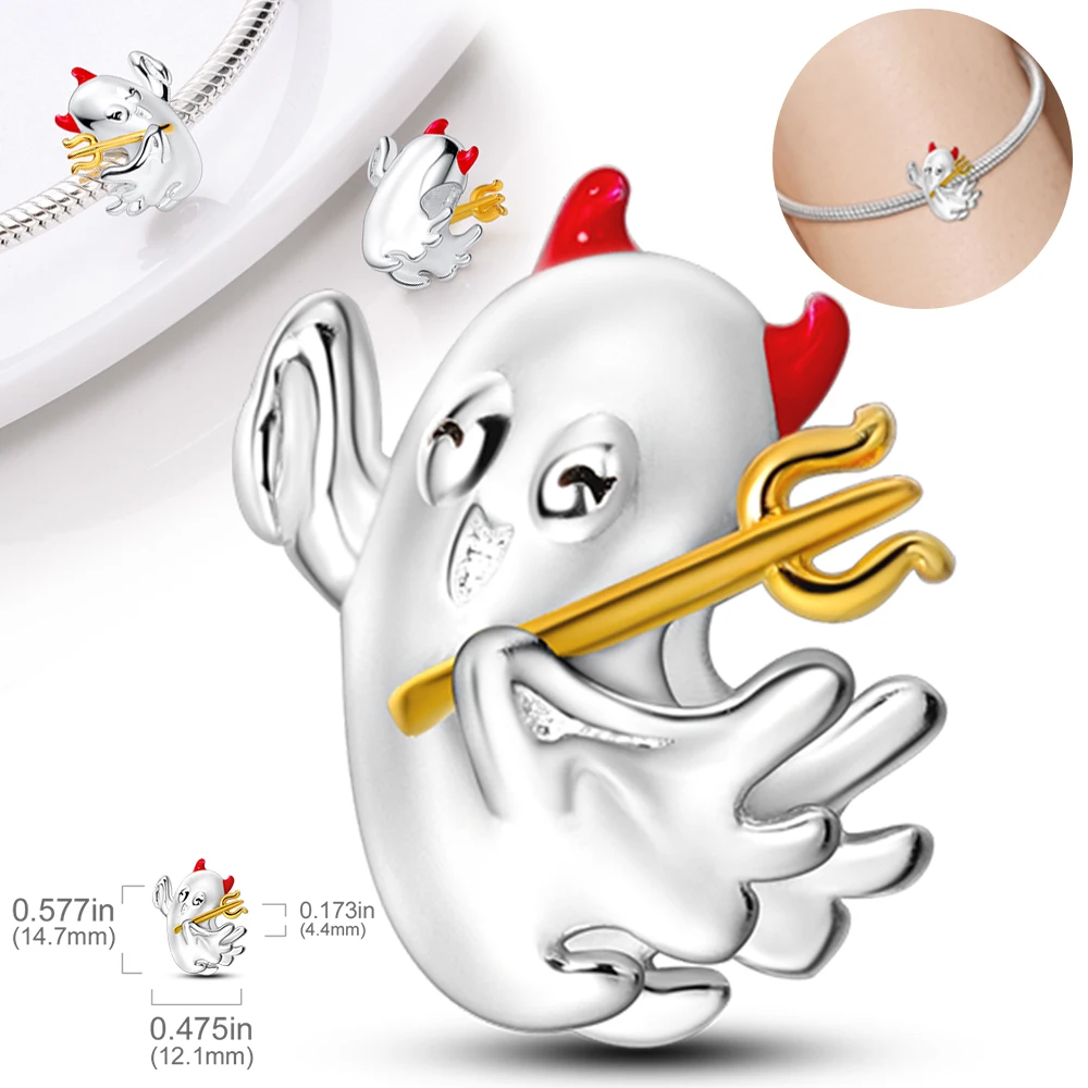 

Серебро 925, желтый ангел, лось, Бабочка, подвеска, бусины, подвески, подходят для оригинального ожерелья, браслета, браслет, ювелирные изделия для женщин