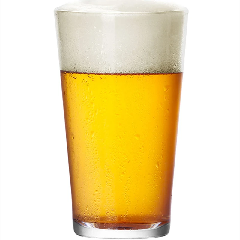 Aixiangru American Wide Mouth Pint Cup Pearson Brewed Glass Beer Juice Drink Cup Can be Customized  12OZ Plastic Juice Bottles