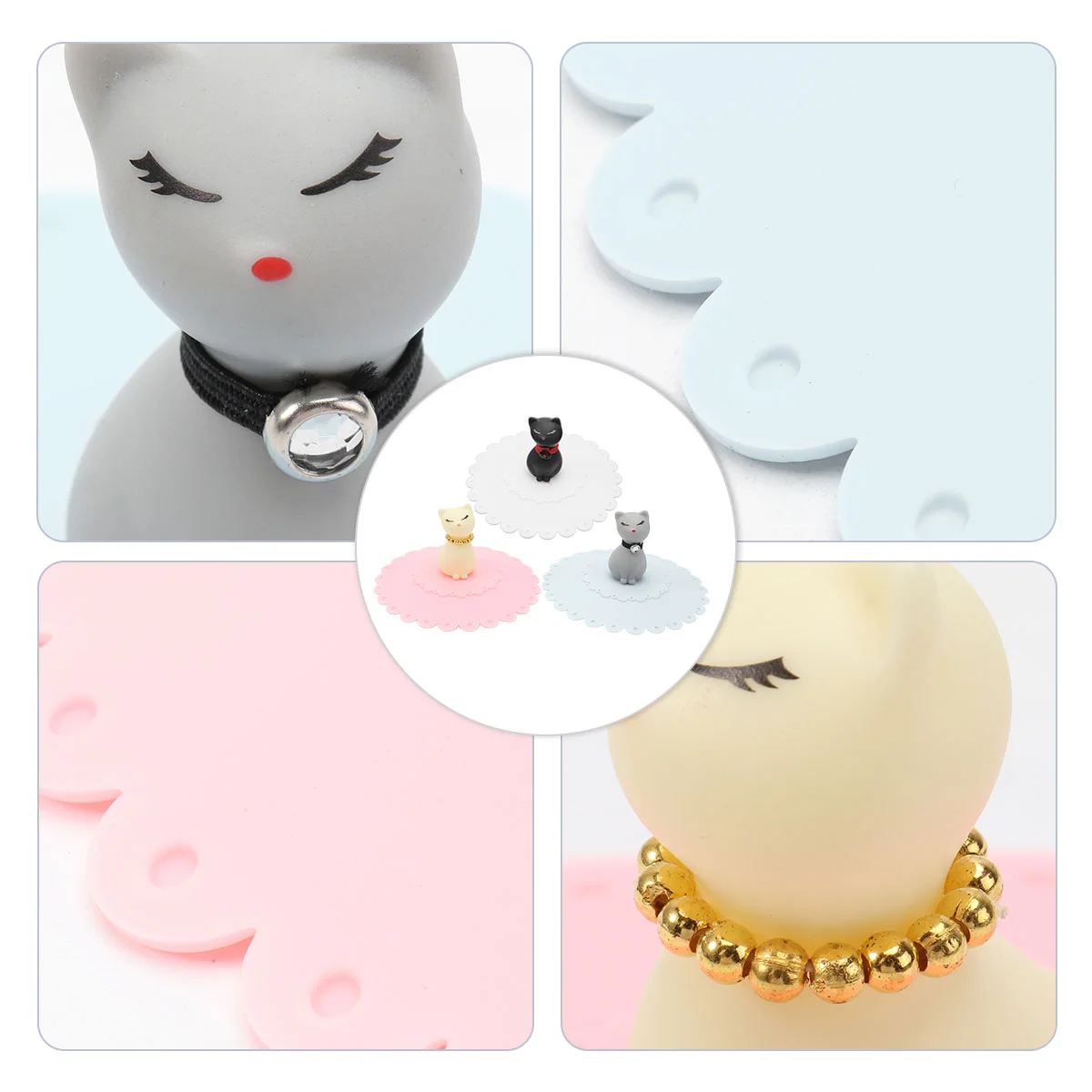 

Cup Mug Lid Cover Silicone Lids Covers Drink Airtight Hot Glass Coffee Cat Seal Tea Anti Forcoldanimalscartoon Decorative