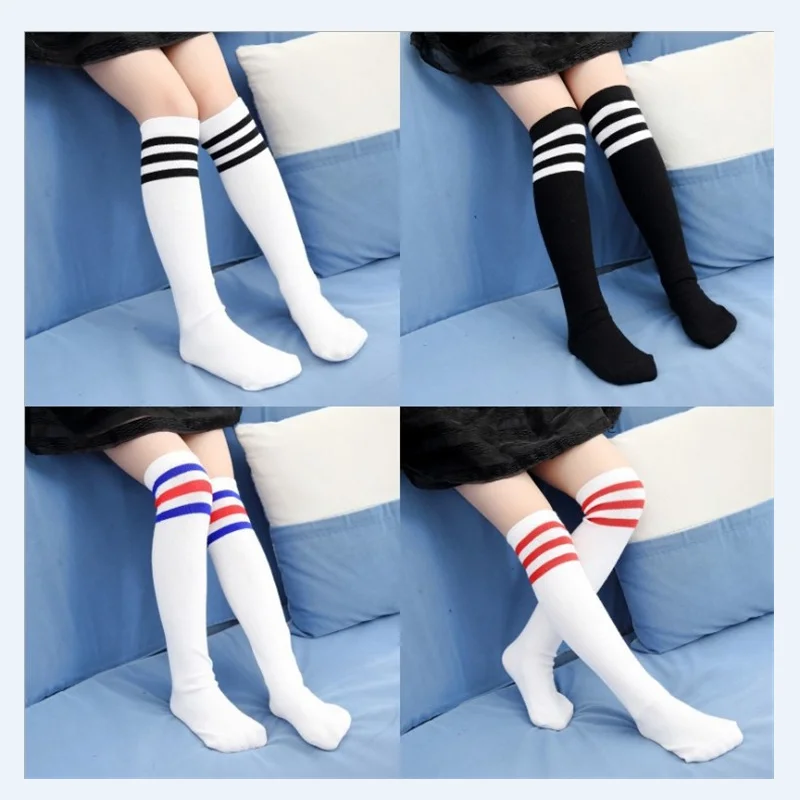 

3 пары [Всесезонная одежда] чулки студенческие Полосатые Гольфы полубелые чулки тонкие чулки женские