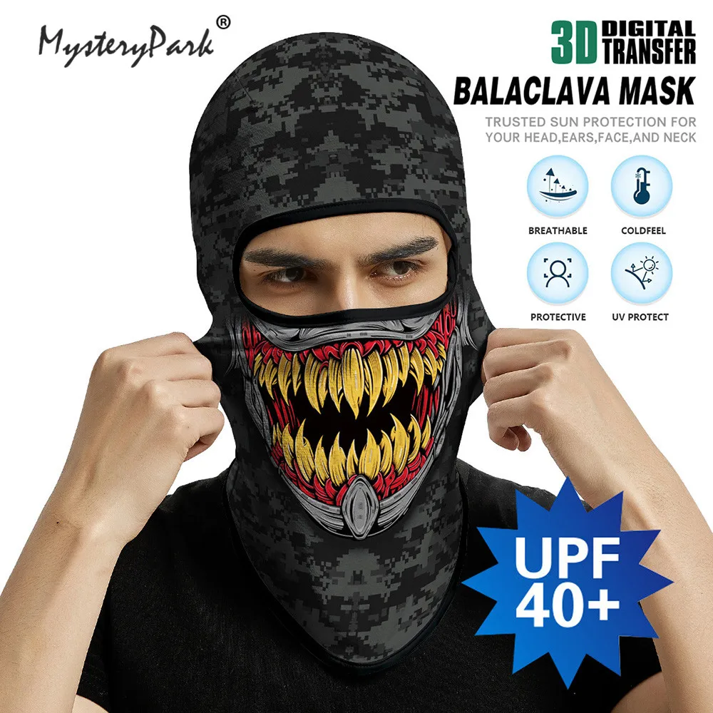 

MysteryPark 3D Balaclava Outdoor Sports Full Face Mask Hiking Camping Helmet Liner Cap Motorcycle Face Mask Cycling Headgear