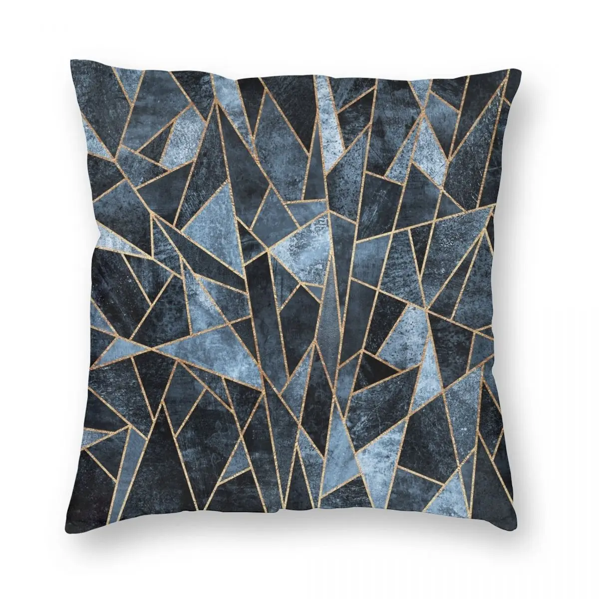 Мягкий тёмно-синий квадратный Чехол на подушку чехол из полиэстера льна бархата