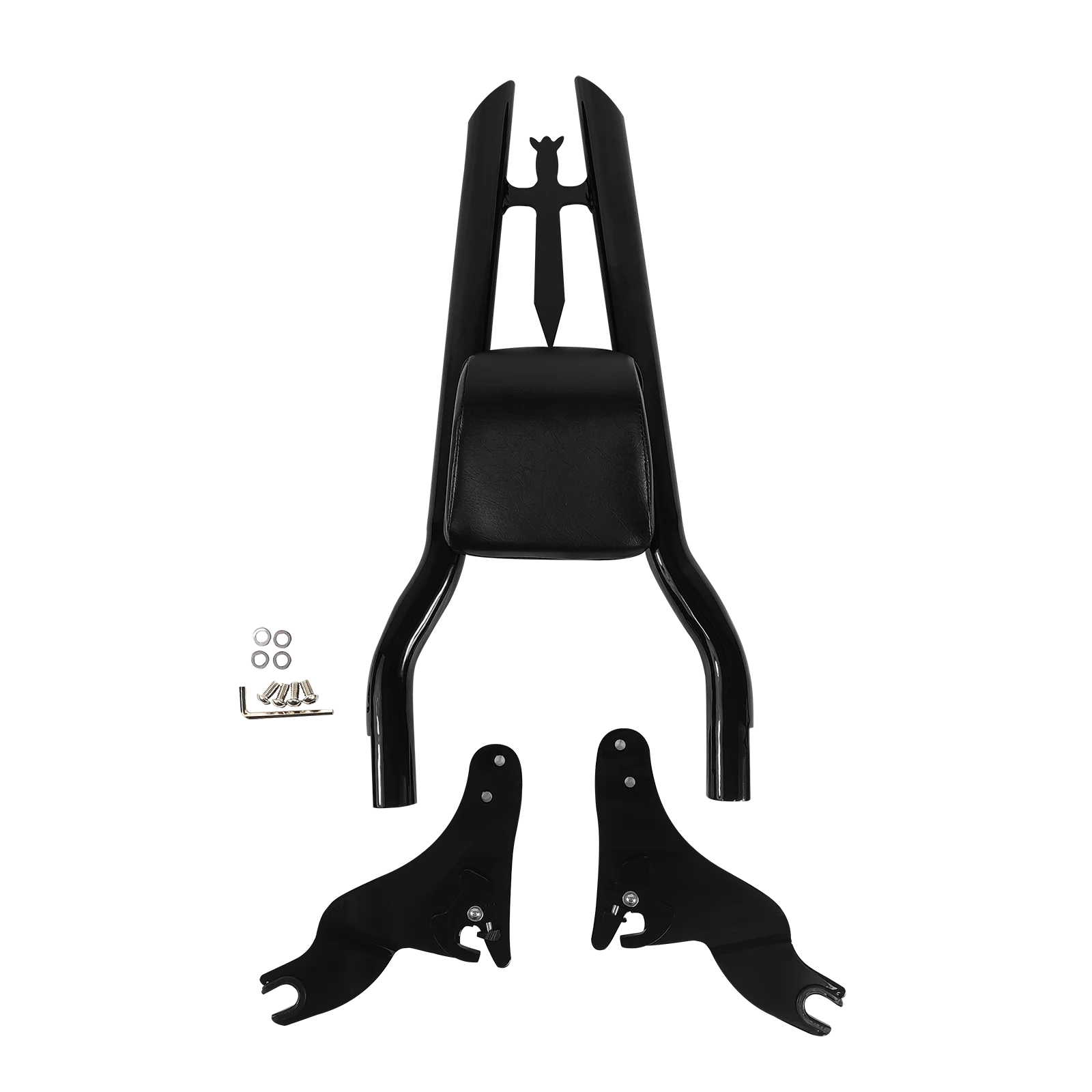 Фото Задняя спинка и багажник для мотоцикла Sissy Bar для Harley Touring 2009-2025 Road King Glide CVO Utrla Limited FLTRX FLHTK №3