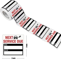100 300pcsroll oil change maintenance service reminder stickers window sticker adhesive labels car sticker next service due