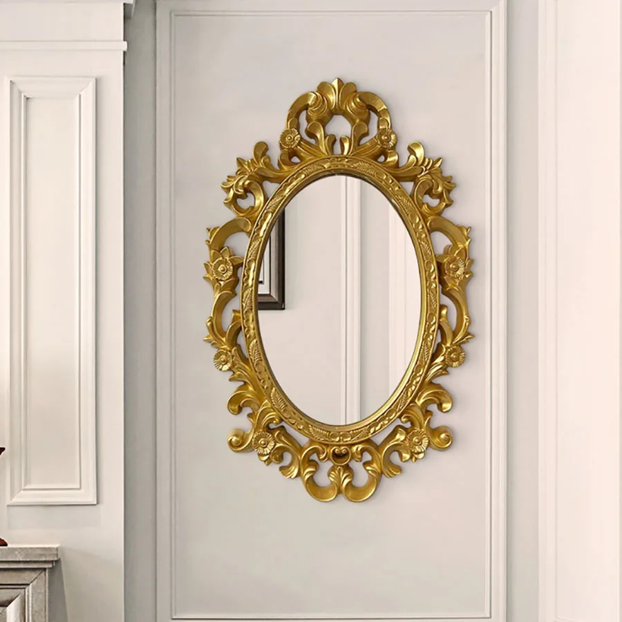

Large Vintage Decorative Mirror Wall Retro European Style Bedroom Large Decorative Mirror Irregular Espelho Redondo Wall Decor