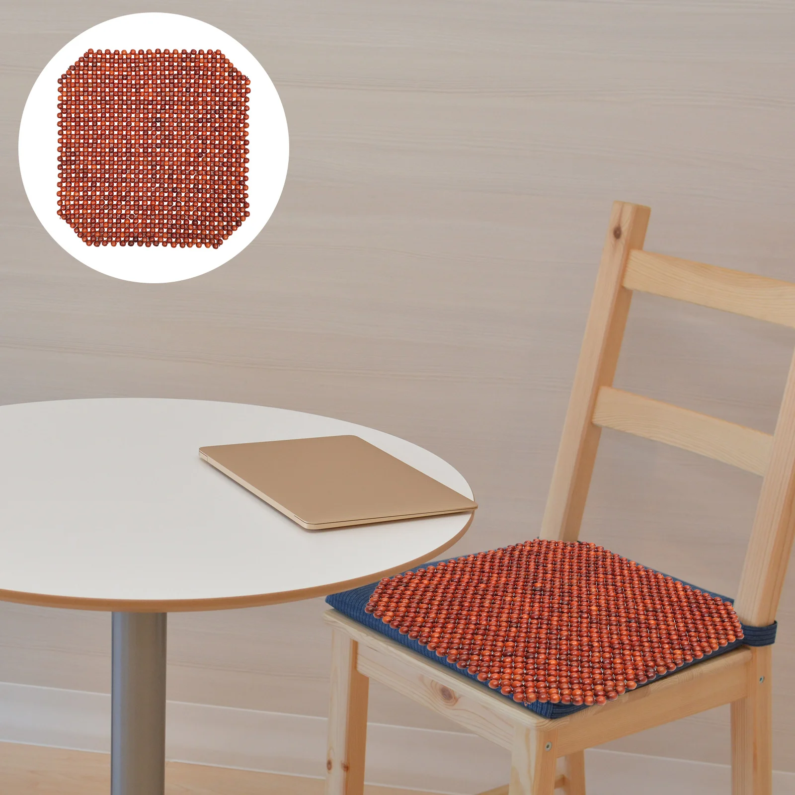 

1 Pc Comfortable Practical Breathable Wood Beaded Mat Wood Beads Seat Pad for Auto Car