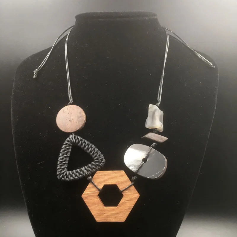 Акция Винтажное колье из искусственной смолы длинное веревочное ожерелье