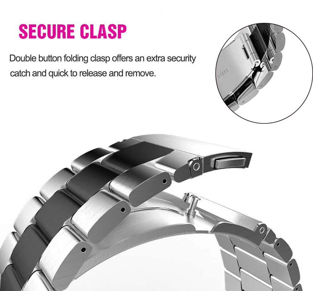 Watchband For Samsung Galaxy Watch 5/4 44mm 40mm Strap Classic 42mm 46mm Stainless Steel Band For Samsung Watch 5 pro 45mm S3
