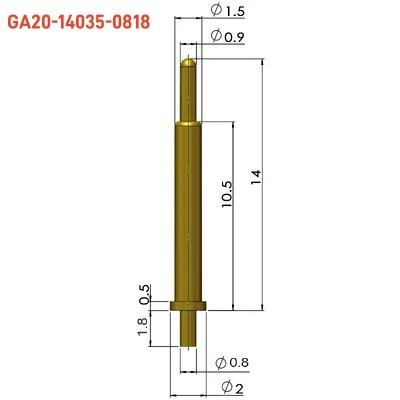 

5 500 Pogo Pin Разъем Pogopin Батарея Пружинная нагрузка Контакт SMD PCB 3 4 5 6 7 8 9 10 12 14 15 16 18 MM Тестовый зонд Питание постоянного тока