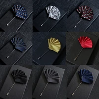 high quality mens suit pocket towel shirt flower brooch jelwery lapel pin wedding bridegroom dress brooches for men accessories