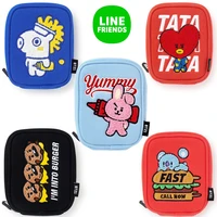 line friends bts bt21 kawaii storage bag chimmy tata cooky shooky cartoon plush bag portable cute multifunctional plush gift
