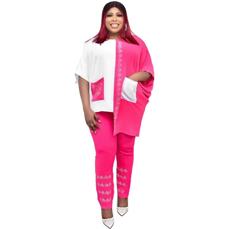 

Спортивный костюм женский из двух предметов, ассиметричная футболка с карманами и Длинный топ, повседневный офисный брючный комплект в сти...