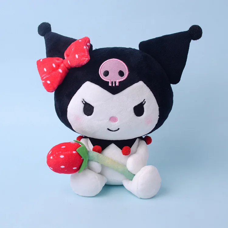 

22CM Sanrio Kawali Kuromi Hello Kitty My Melody Cinnamoroll Pillow Cherry Plush Anime Kid toy Cartoon for halloween gift