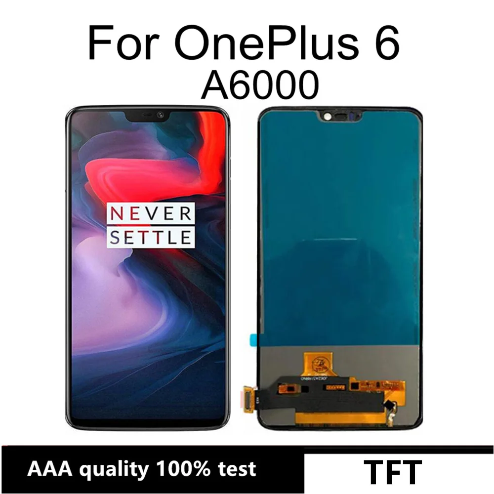 

6.28" TFT LCD For Oneplus 6 LCD Display Touch Screen Digitizer Assembly 1+6 A6000 For Oneplus6 LCD Screen Replacement