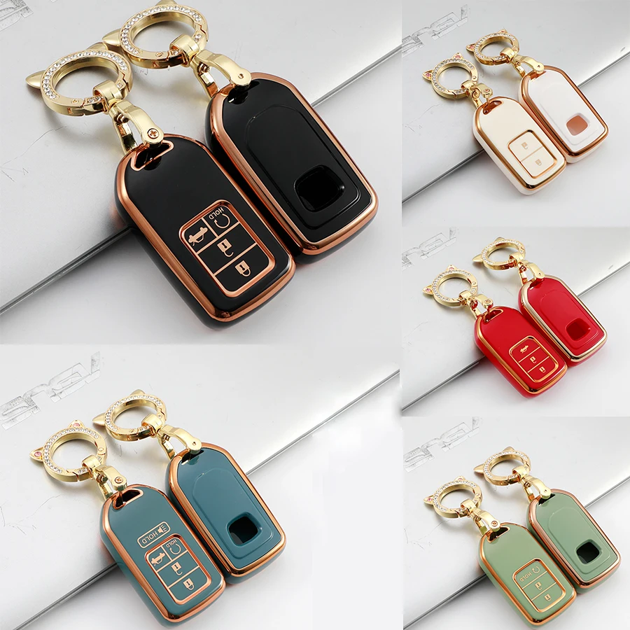 

2/3/4/5 Buttons ABS Car Key Case Full Cover for Honda Vezel City Civic BR-V HR-V CRV Pilot Accord Jazz Jade Crider Odyssey