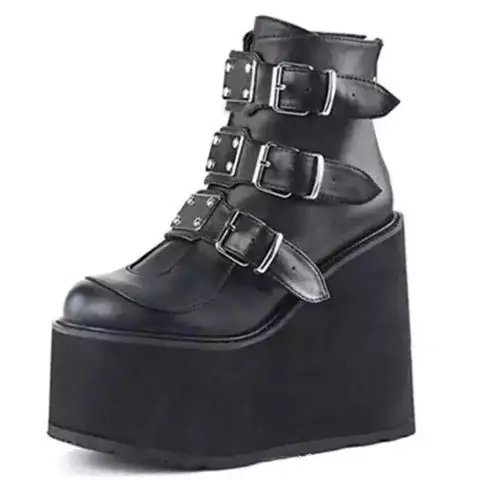 

High Heel Unisex's Lolita Punk Fashion Gothic Creepers Shoes Halloween Costumes Steampunk Ankle boots Size35-43