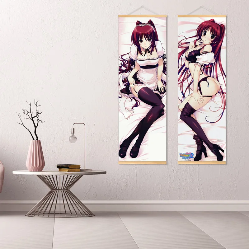 Привлекательные японские фигурки аниме высотой 90 см холщовые принты постеры для