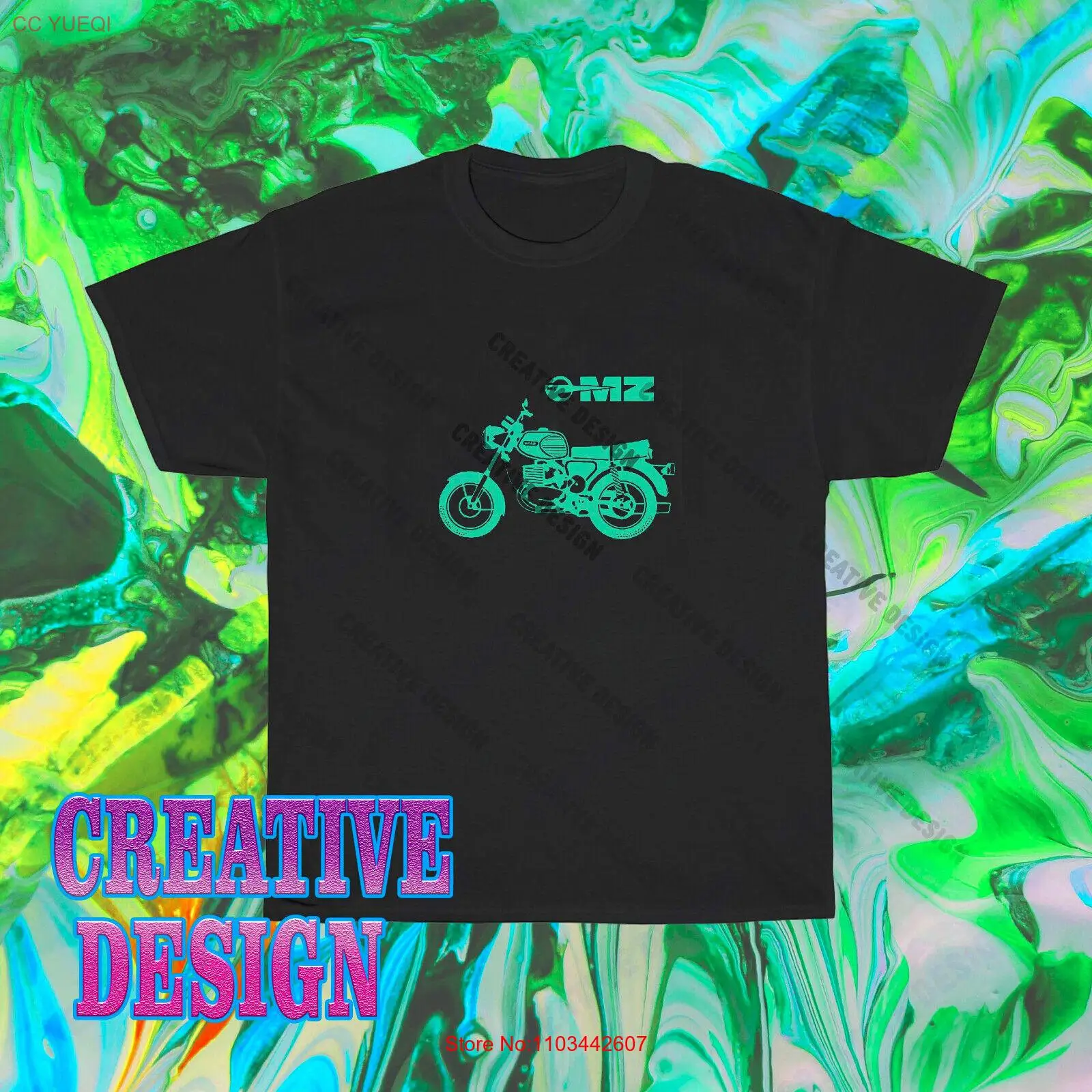 Брендовая Новинка MZ Motorrad немецкие мотоциклы Мужская футболка с логотипом