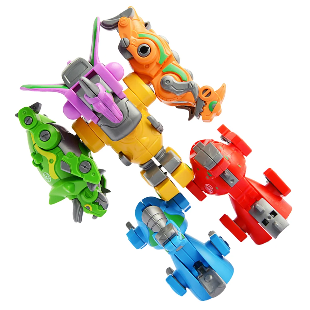 Transformation Toy Kids Playset Dinosaur Building Block 6 1 Dinosaur Mech Warrior Kidcraft Playset