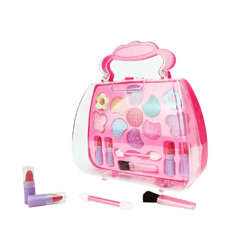 

Safe Non Toxic Children Girl Princess Makeup Set Eyeshadow Lipstick Brush Kit Pretend Play Education Toy