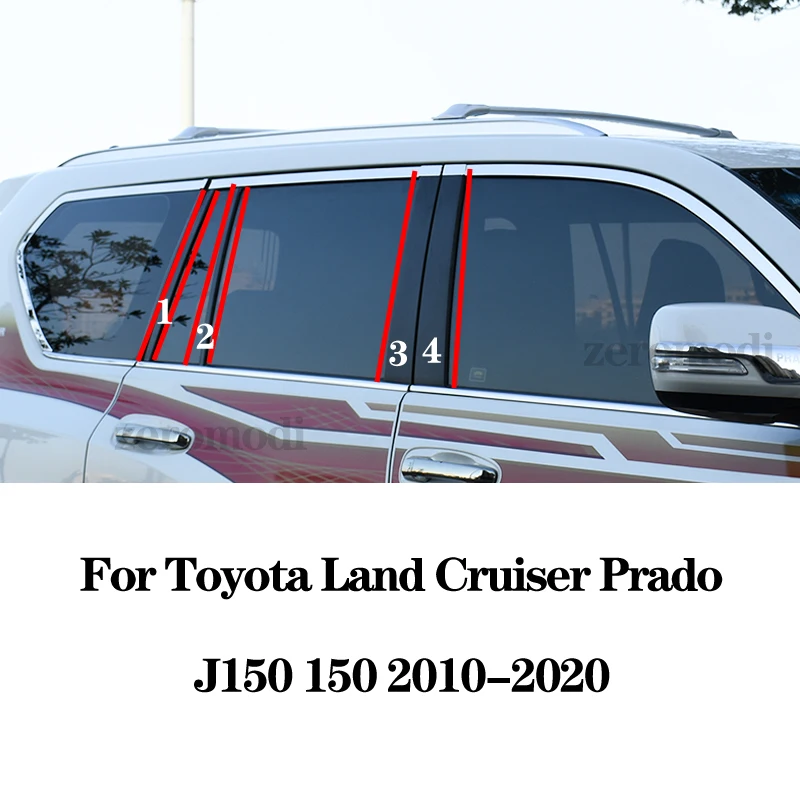 

Для Toyota Land Cruiser Prado J150 150 2010-2020 Автомобильная дверь центральное окно средняя Колонка отделочная полоса PC B C столовые аксессуары
