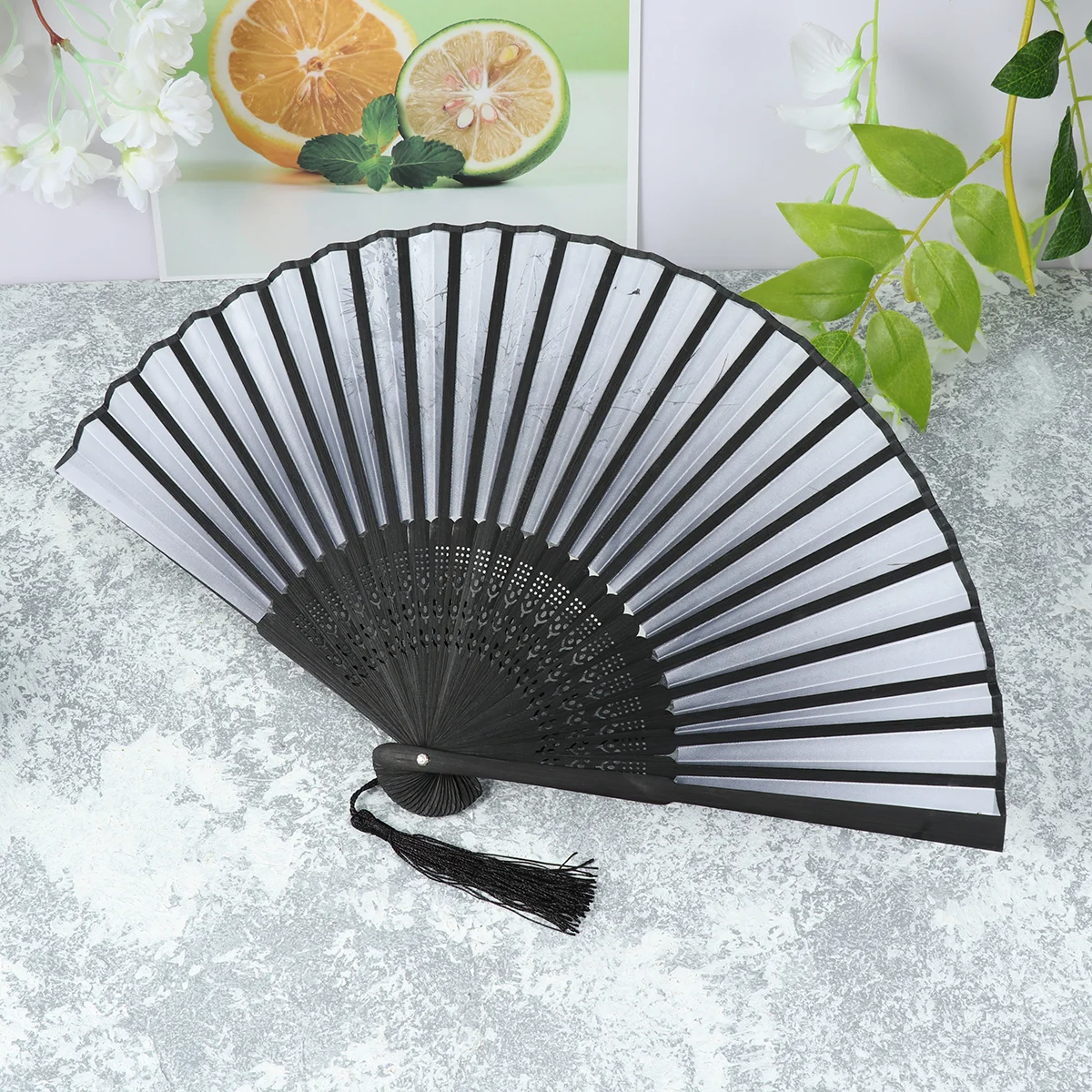

Fan Hand Folding Fans Foldable Chinesemano De Abanicos Weddings Para Printed Handheld Paperfabric Fiesta