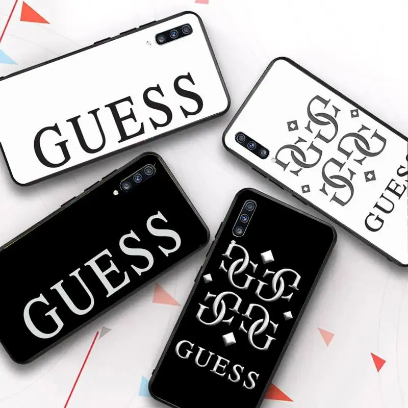 

Guess Triangle Letter Brand Phone Case for Samsung Galaxy A51 30s a71 A21s A70 10 A30 Capa