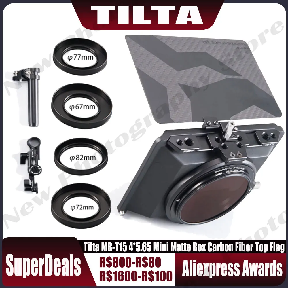 

Tilta MB-T15 4*5.65 Mini Matte Box Carbon Fiber Top Flag For DSLR Mirrorless Camera A7 A6 Tiltaing Blackmagic BMPCC 4K 6K Cage