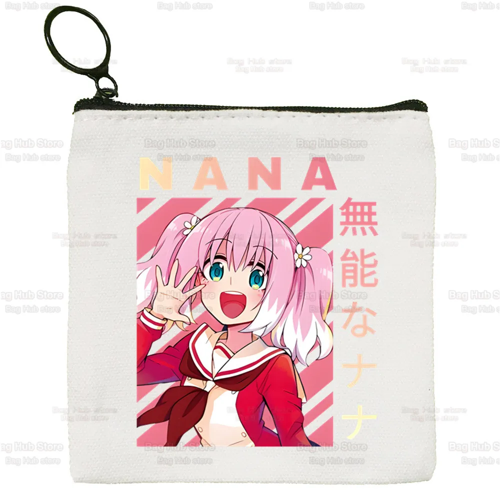Talentless Nana Cute Mini Coin Purse Canvas Munou No Nana Student Wallet Hiiragi Nana Coin Case Zipper Hand Female Key Case
