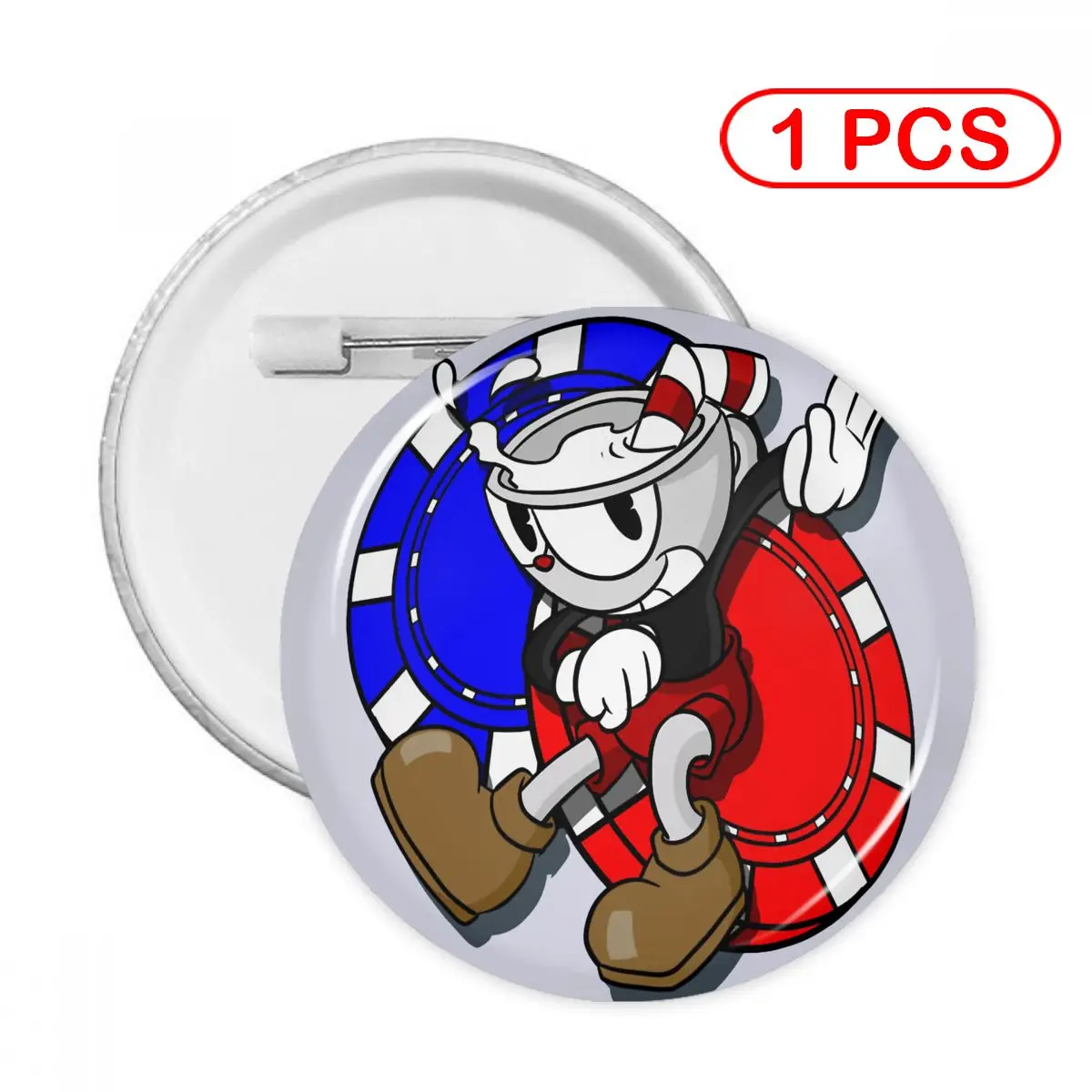 

Cuphead Engomada Pins Creative Brooch Jewelry Decor Metal Pin Badge Girl Child Broche Button Clothes Gift