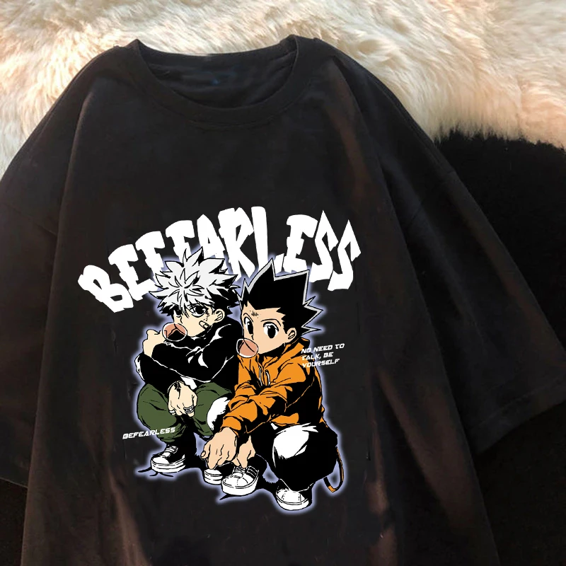Hunter X Graphic футболки Harajuku Kawaii Мультфильм Killua футболка смешная японская аниме Hisoka