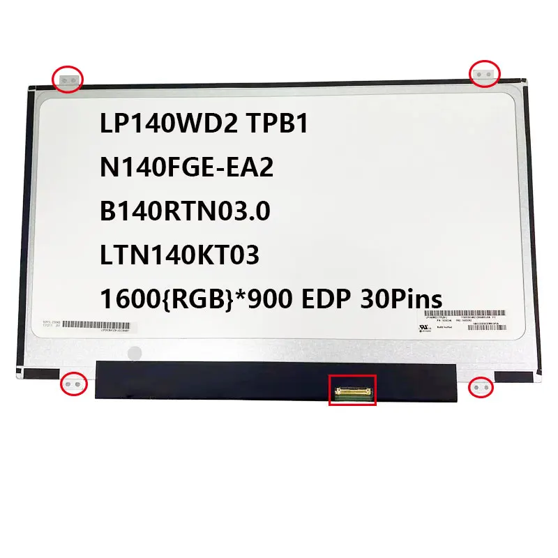 14 0-дюймовый &quotLP140WD2-TPB1 LTN140KT13 N140FGE-EA2 Экран ЖК-дисплей со светодиодной матрицей 1600 ×
