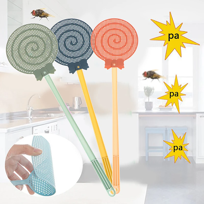 

Thickened Household Long Handle Plastic Fly Trap Mosquito Swatter Large Fly Killer Hand Manual Flapper Pest Control