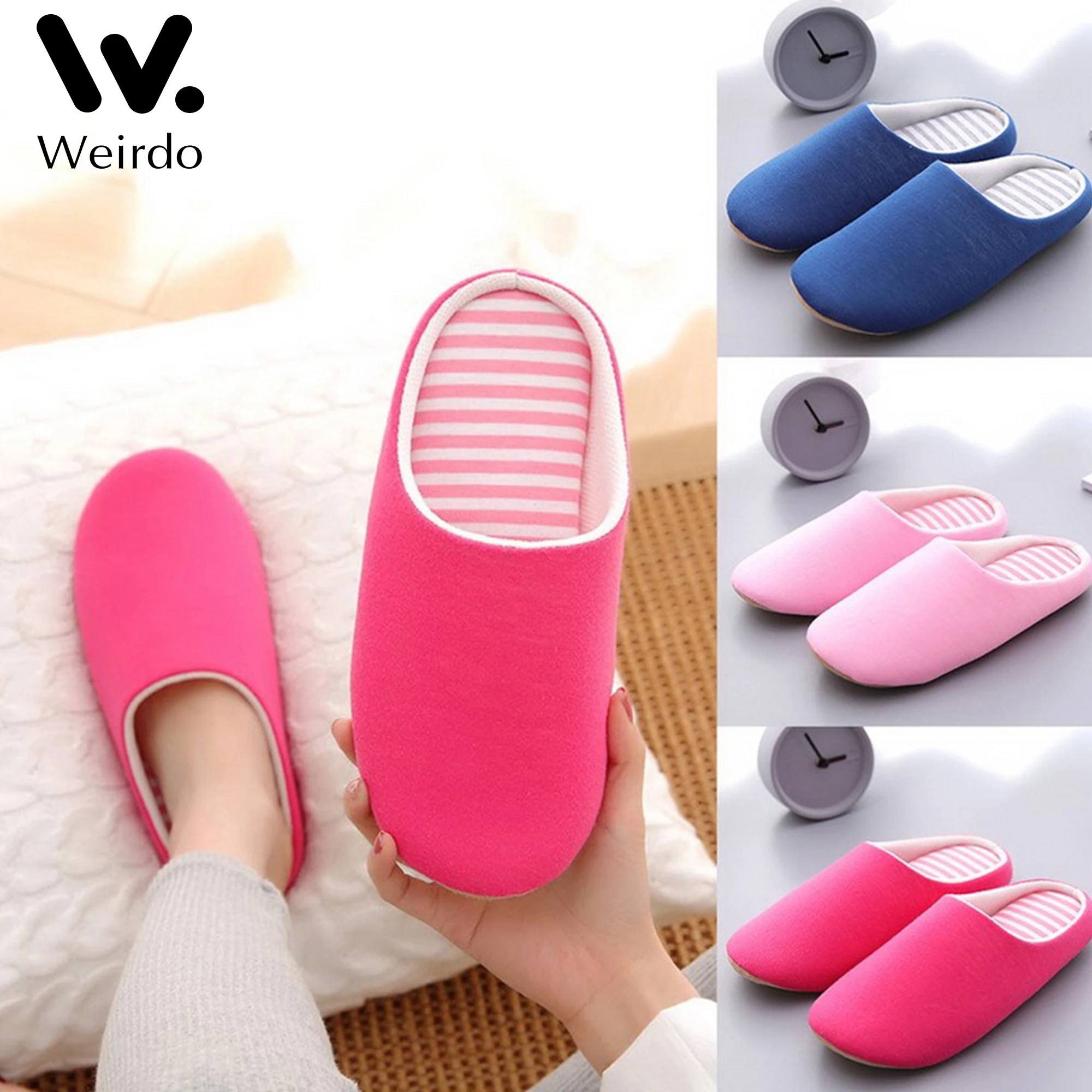 

Slippers for Women Shoes Indoor House Plush Soft Cute Cotton Shoes Non-slip Floor Home Slippers Women Slides for Bedroom Shoes