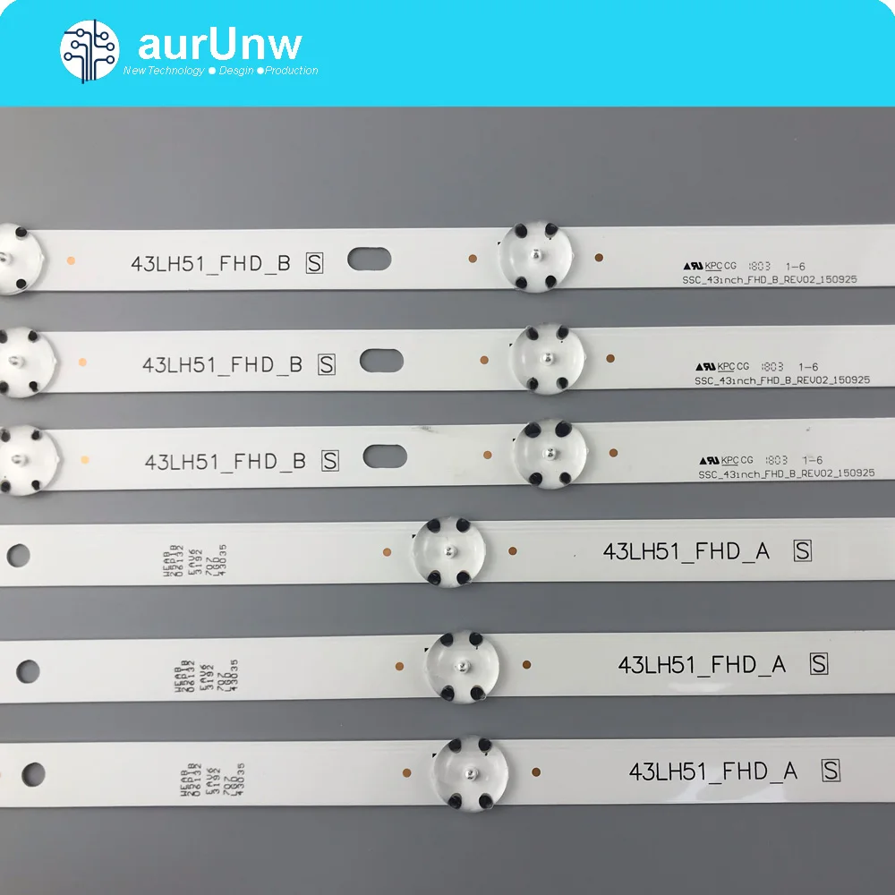 Светодиодная лента для подсветки LG 43LH5100 43LH615V 43LH7500 43LH604V 43LH570V 43LH590V 43LH510V 43LH5700 43LH630V