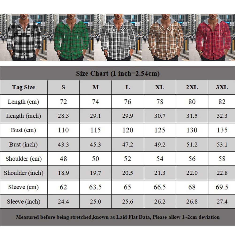 Мужская классическая весенне-осенняя удобная фланелевая клетчатая рубашка с