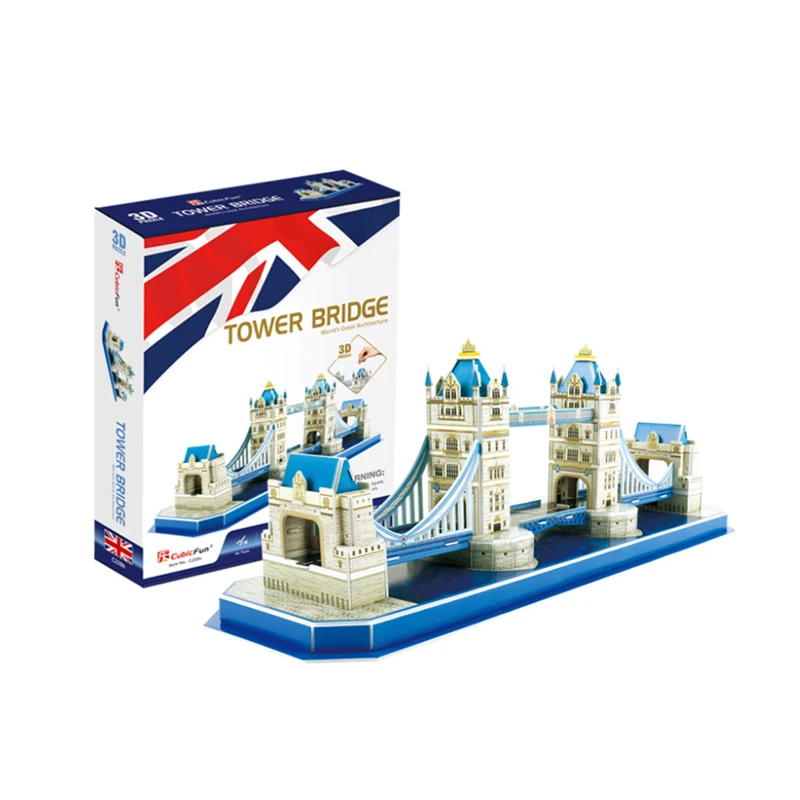 52 шт. DIY3D пазл Лондонский Тауэрский мост Строительная Бумажная модель детский подарок на день рождения для мальчиков и девочек детская игрушка